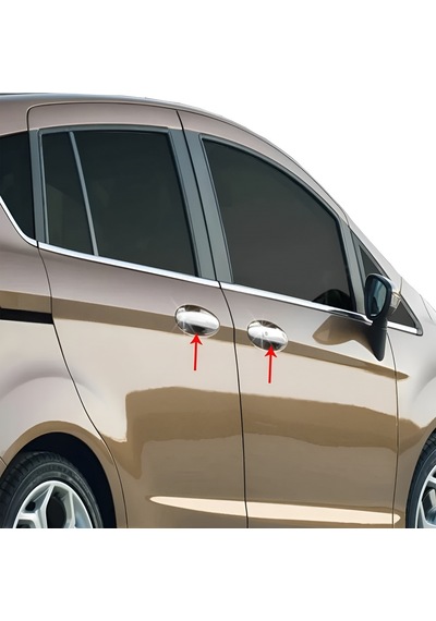 Ford B-Max Uyumlu 2012-2017 Krom Kapı Kolu 4 Kapı Paslanmaz Çelik
