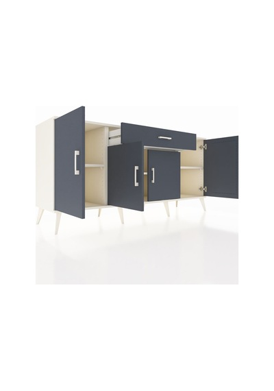 Hyperion Konsol 3 Raflı Tek Çekmeceli 4 Kapaklı 176x44x83 Aytaşı-antrasit Antrasit Hyperion Konsol 3 Raflı Tek Çekmeceli 4 Kapaklı 176x44x83 Aytaşı-antrasit Antrasit