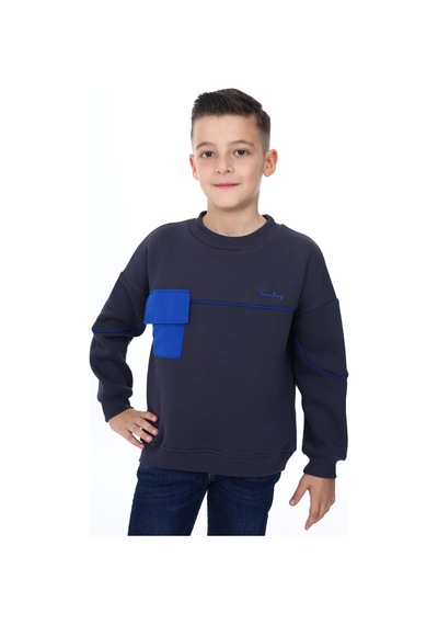 Toontoy Kids Toontoy Erkek Çocuk Cep Detaylı Baskılı Sweatshirt Füme Toontoy Kids Toontoy Erkek Çocuk Cep Detaylı Baskılı Sweatshirt Füme