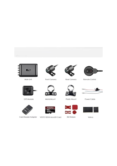 Viofo Mt1 2 Kameralı Ön-arka Full Hd Wifi Gps'li Motosiklet Kamer