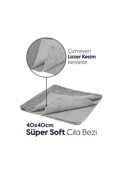 Magicfox Seramik Katkılı Hızlı Cila 400 Ml Ve Gri Mikrofiber Bez Seti
