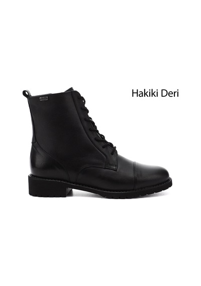 Gönderi(R) Gönderi R Kadın Siyah Fermuarlı Kauçuk Taban Hakiki Deri Postal Bot Dkzb61346498 Siyah