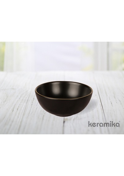 Keramika Mat Siyah El Dekor Altın 24 Parça 6 Kişilik Yemek Takımı