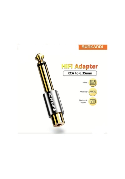 Sunkandı Rca To 6.5mm Rca 1/4 İnç Ses Adaptörü,hifi Ses Teknolojisi Ce Lisanslı 6.35mm Mono Fiş Erkek - Rca Dişi Konnektörler Gitar, Amplifikatörler, Hoparlörler İçin 1 Adet Sunkandı Rca To 6.5mm Rca 1/4 İnç Ses Adaptörü,hifi Ses Teknolojisi Ce Lisanslı 6.35mm Mono Fiş Erkek - Rca Dişi Konnektörler Gitar, Amplifikatörler, Hoparlörler İçin 1 Adet