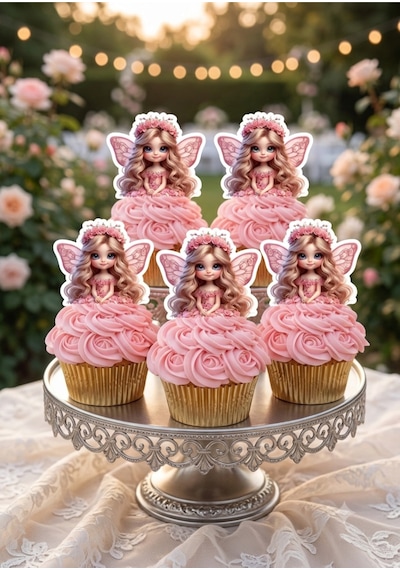 12 Adet Prenses Temalı Cupcake Kürdan Süs Cupcake Topper