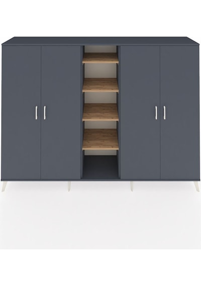 Hyperion Dolap 12 Raflı 4 Kapaklı 220x44x163 Antrasit-antrasit/ça Antrasit-antrasit/çam Hyperion Dolap 12 Raflı 4 Kapaklı 220x44x163 Antrasit-antrasit/ça Antrasit-antrasit/çam