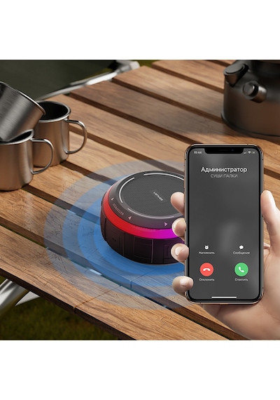 Lenyes S223 Rgb Işıklı Askı Aparatlı Mini Bluetooth Speaker Hoparlör V5.3 Siyah