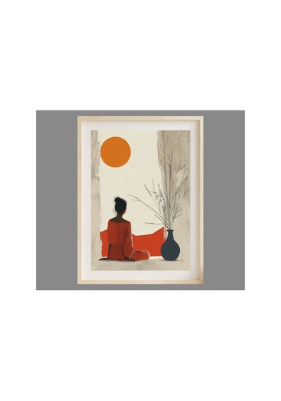 Poster Ahşap Çerçeveli Oturma Odası Salon Mutfak Dekoratif Tablo Çok Renkli - 812326283 Çok Renkli