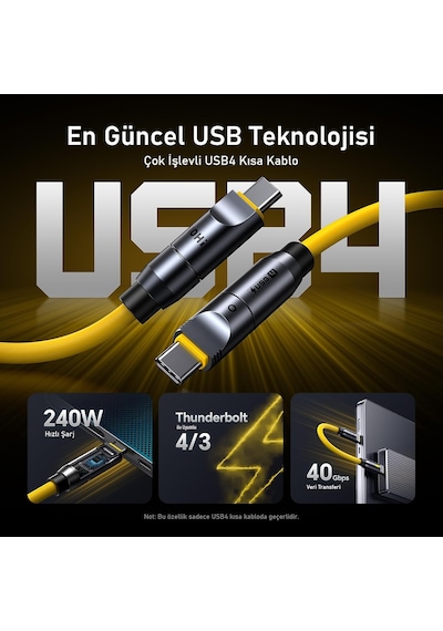 The Future Creative Power 8-in-1 240w Type-c To Type-c Pd 3.1 Süper Hızlı Şarj/data Kablo Seti