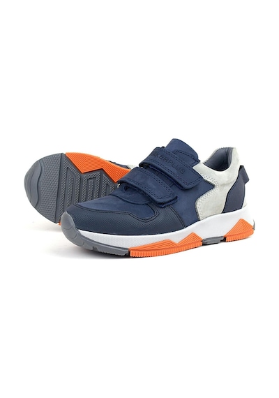 Rakerplus Hakiki Deri Lacivert Gri Çocuk Sneakers Spor Ayakkabı Lacivert