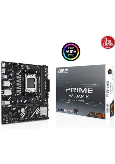 Asus Prıme A620am-k Ddr5 Hdmı-dp Pcıe 4.0 Am5 Matx