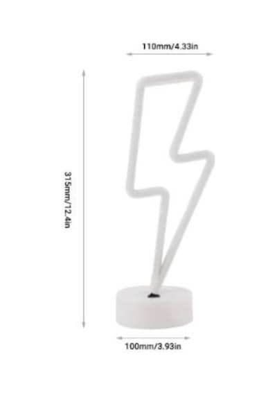 Buffer Dekoratif Şimşek Şeklinde Pilli Neon Led Lamba Süs Masa Lambası