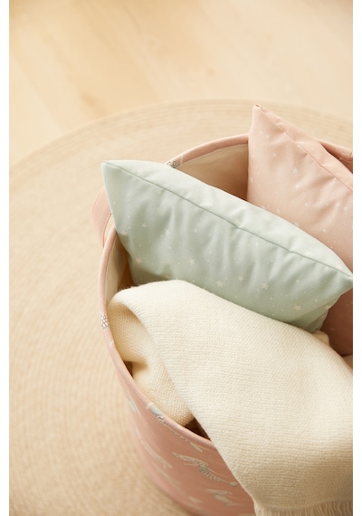 Ocean Home Textile Çocuk Odası Ağzı Büzgülü Deniz Kızı Oyuncak Sepeti 36 x 48 cm