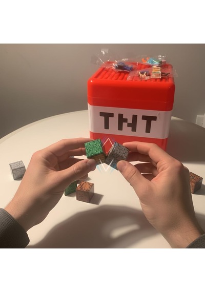 Manyetik Bloklar 150 Parça Random + 6 Karakter Ve Tnt Saklama Kutusu, Manyetik İnşaat Küpleri, Manyetik Yapı Oyunca