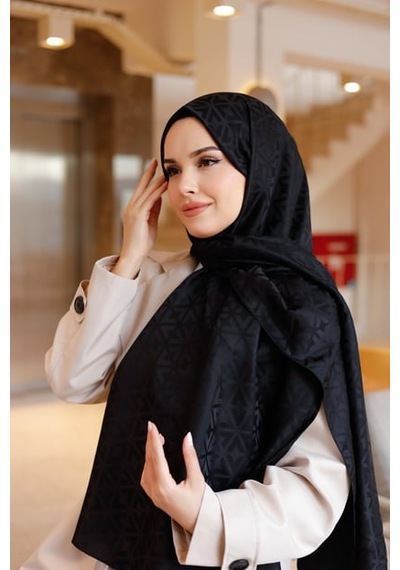 İpeksi Jakar Deluxe Şal Siyah Çok Renkli