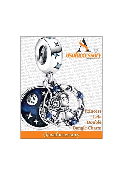 Star Wars Princess Leia Double Dangle Charm Mavi