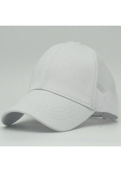 Unisex Ayarlanabilir Beyaz Fileli Spor Basic Şapka Beyaz