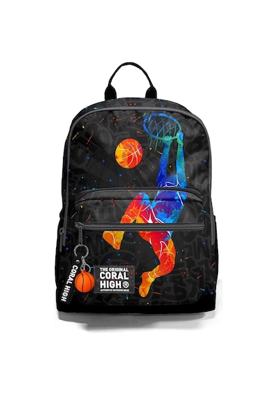 Coral High Gri Basketbol Desenli Okul Sırt Çantası 23643