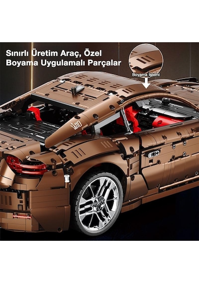 Reobrix 11009 Lisanslı 1/8 Maserati Granturismo Kumanda Ve Motorlu Yaratıcı Yapı Blok Seti Building Blocks - 5480 Parça