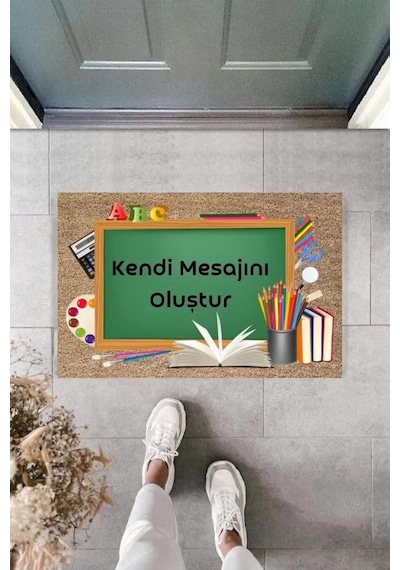 Dijital Baskı Kişiye Özel İç Kapı Dekorasyon Paspas Ps11240 Renkli