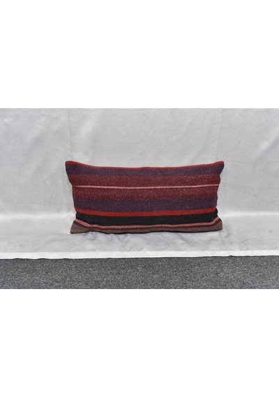 Zehra Abla Halı Yeni El Dokuma Dekoratif Lumbar Kilim Kırlent Yastık Kılıfı 6191