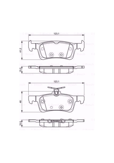 Peugeot 308 Ii 1.6 2013-2020 Bosch Arka Fren Balatası N11.9761