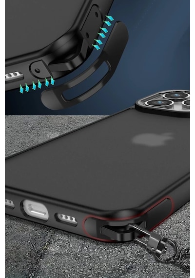 Apple İphone 14 Pro Uyumlu Kılıf Elegant Kapak - Titan Gri