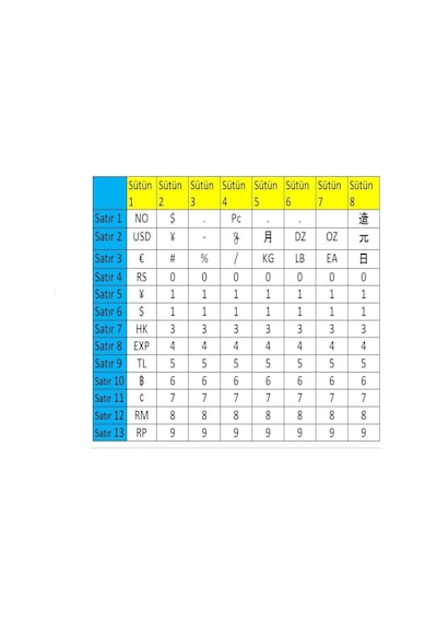 SARI (8 Haneli) HoNGSHENG Meto Fiyat-Tarih Etiketleme Makinası