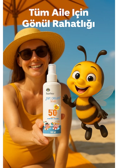 Har-Bee Sun Doğal Propolisli Çocuk Güneş Kremi SPF50+ 100 ML