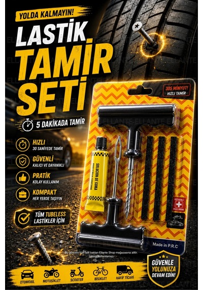 Lastik Yama Tamir Seti Patlak Lastiklere Hızlı Ve Güvenilir Çözüm