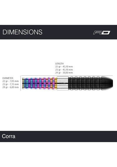 Red Dragon Peter Wright Corra % 90 Tungsten Çelik Uçlu Dart Oku