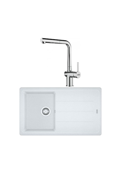 Franke Bfg 611 Granit Bianco Eviye. Active Plus Doccia Krom Spiralli Armatür Seti