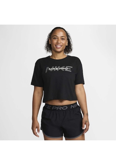 Pro Graphic Cropped Training Short-sleeve Kadın Tişört Siyah