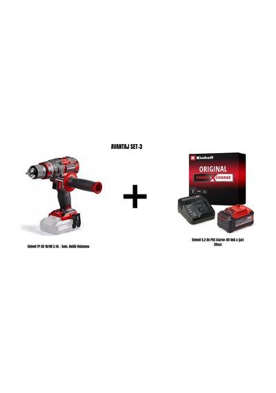 Einhell TP-CD 18/80 Li Bl Akülü Vidalama + 5.2AH PXC Starter Kit Akü & Şarj Cihazı Avantaj Set-3