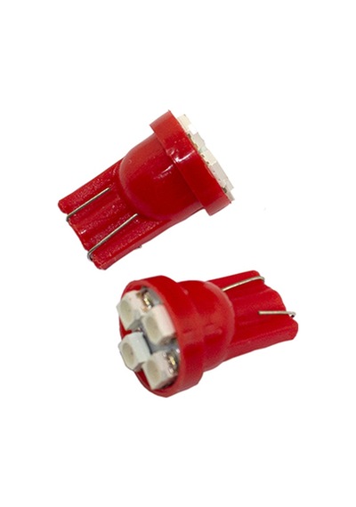 Space Led Ampul T10 2X4 Smd Kırmızı 2'Li Set 12V / Laam117-3