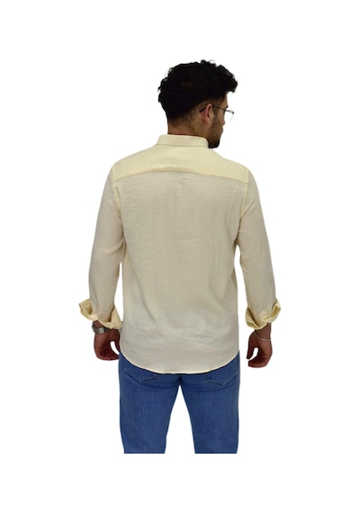 Erkek Spor Silim Fit Uzun Kol Gömlek G5033 Bgl-st04492 Krem