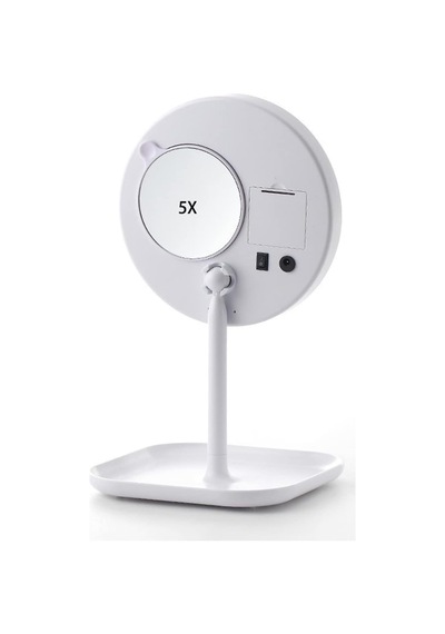 1x+5x Zoom 23 Led Işıklı Makyaj Aynası, 360 Döner, Dokunmatik Sensörlü, Kablolu Kablosuz Kullanım