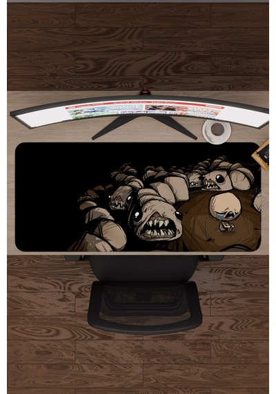 Binding Of Isacc Kaymaz Dikişli Kauçuk Oyuncu Mousepad V4 - 90x40 Xxl Gaming Mouse Pad Fare Altlığı