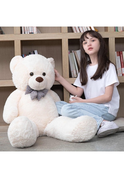 80 Cm Papyonlu Peluş Ayıcık - % 100 Yerli Ürün 001