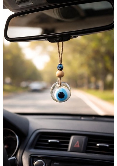 Cam Nazar Şeffaf Boncuğu Araba Dikiz Ayna Çanta Süsü Ağaç Ev Duvar Dekor Süsleme 18223 Diğer