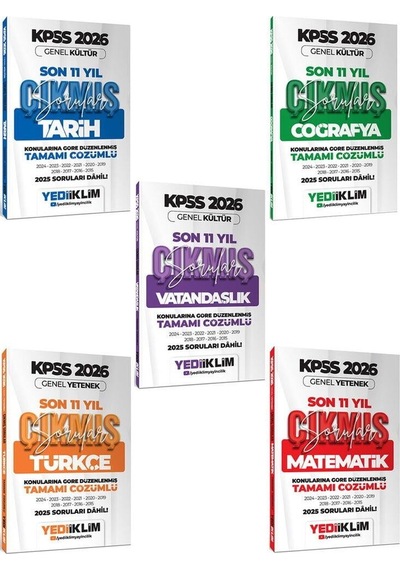 Yediklim 2026 Kpss Lisans Altın Soru Set 15 Kitap