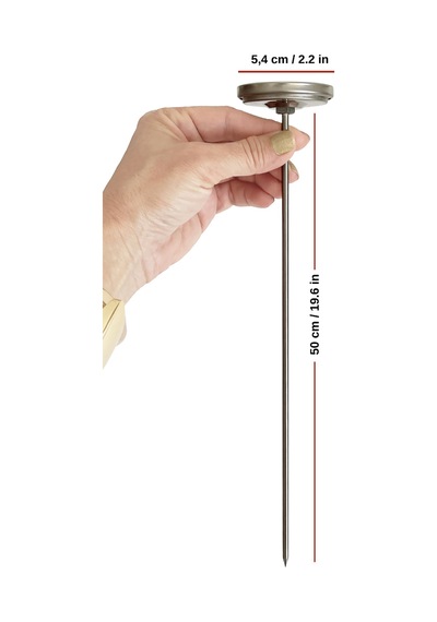 Aek-tech Kompost Toprak Termometresi 50cm Uzun Prob