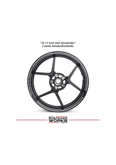 Motosiklet Jant Şeridi Jant Sticker Dekor Model Parçalı Desen Sticker Set Gri