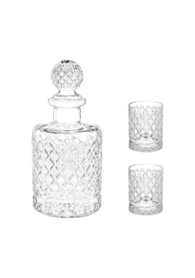 Glamis Şiler Model Lüx Karaf 2 Bardaklı Set