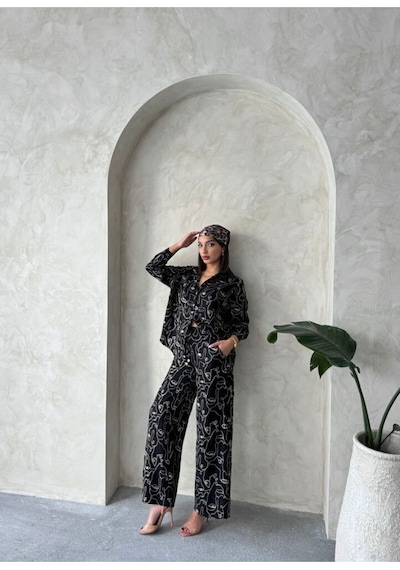 Verymoda Nakışlı Gömlek - F1899 SİYAH