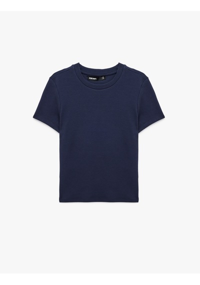Koton Pamuklu Slim Fit Bisiklet Yaka Kısa Kollu Basic Tişört Lacivert 6sak50472ek Koton Pamuklu Slim Fit Bisiklet Yaka Kısa Kollu Basic Tişört Lacivert 6sak50472ek