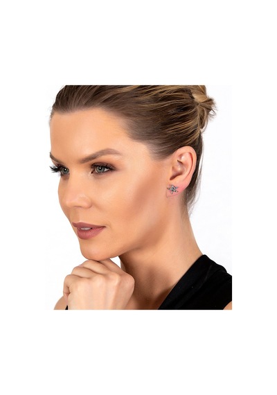 Tesbihane Multicolor Zirkon Taşlı Deniz Yıldızı Tasarım 925 Ayar Gümüş Kadı