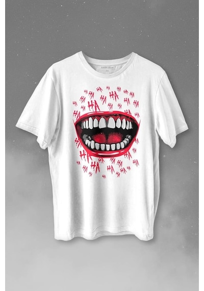 Suicide Squad Ha Ha Ha Kahkaha Gülücük Gülme Baskılı Tişört Unisex T-shirt 001