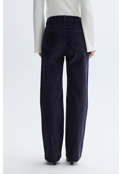 Mudo Kadın Kadın Mor Straight Fit Kadife Pantolon 1264371