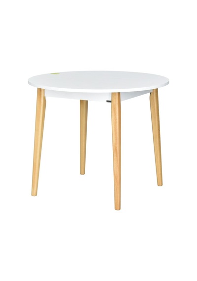 Vilinze Ege Sandalye Avanos Yuvarlak Ahşap Mutfak Masası Takımı - 90x90 Cm Beyaz